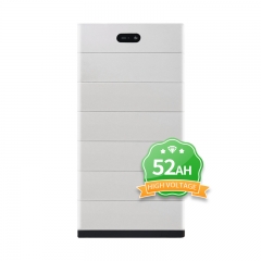 Armazenamento de bateria solar fotovoltaica 51,2 V 100ah 200ah Armazenamento de bateria de energia renovável empilhável para casa