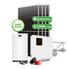 Armazenamento de energia solar 5Kw 10Kw 15Kw 20Kw Sistemas híbridos de energia solar com banco de baterias