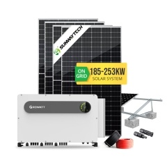 Sistema fotovoltaico solar na rede 185-253KW com armazenamento de energia