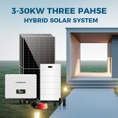 Sistema híbrido de armazenamento de energia solar para telhado doméstico Sunway 3-30kw